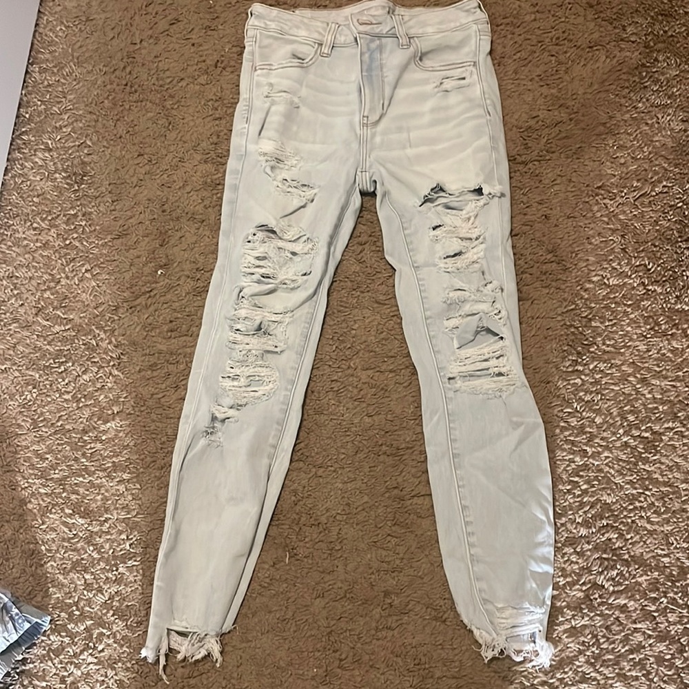 super ripped skinny jeans!